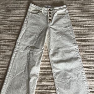 Loft High Waisted Wide Leg Crop Jeans